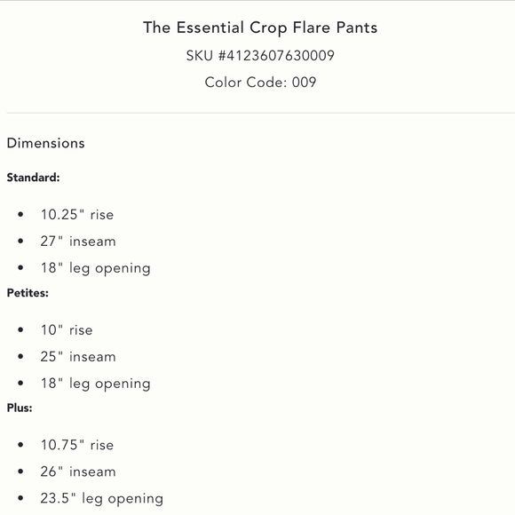 Anthropologie The Essential Crop Flare Pants, EUC - Picture 4 of 8